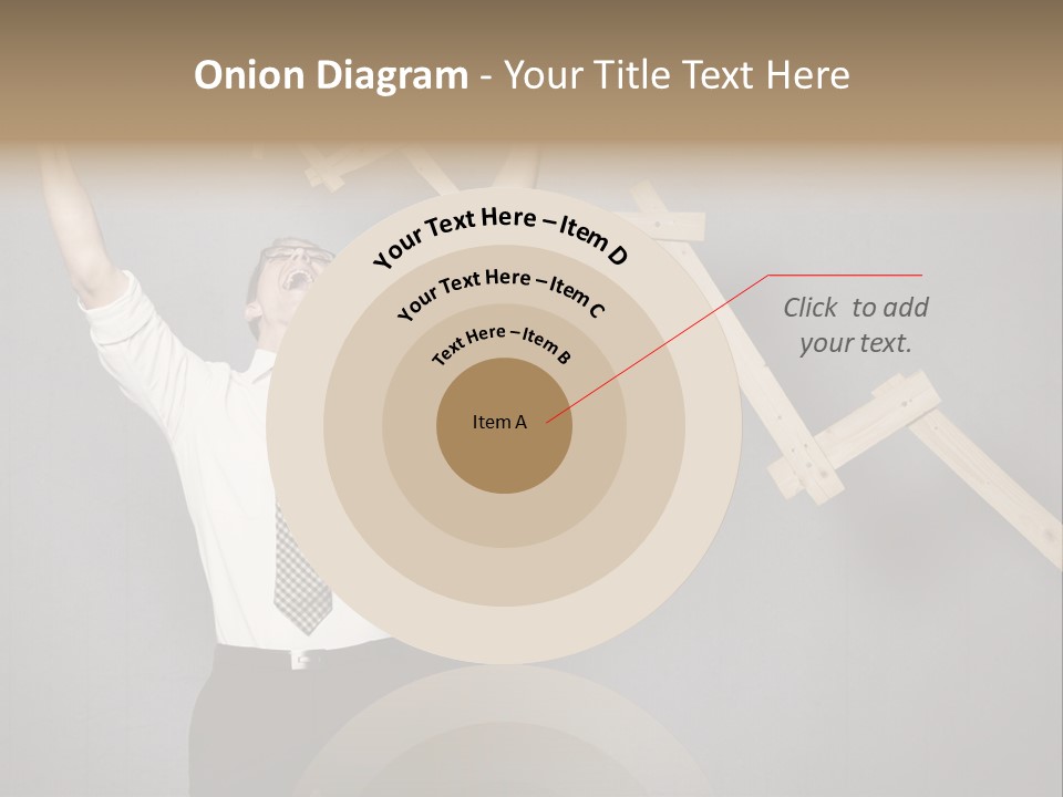 Market Man Cheering PowerPoint Template