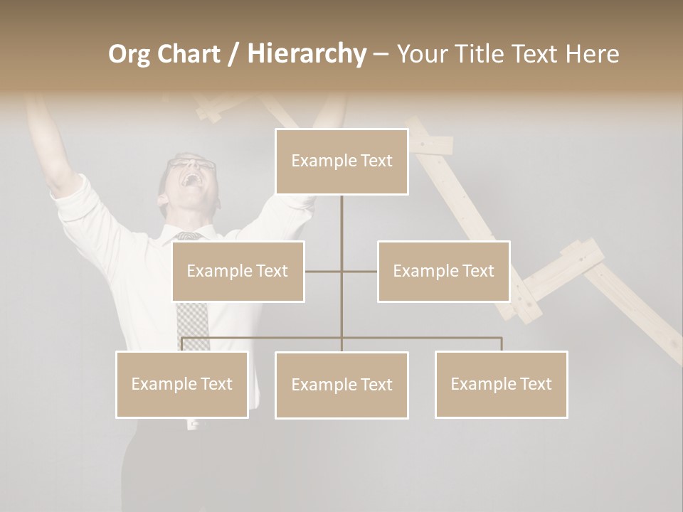 Market Man Cheering PowerPoint Template