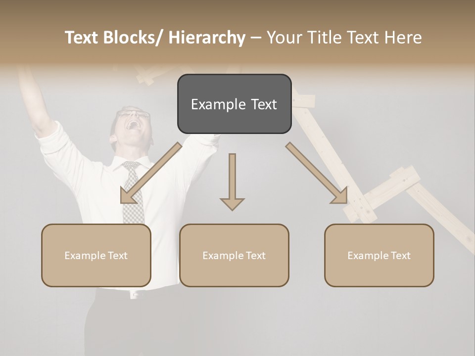 Market Man Cheering PowerPoint Template