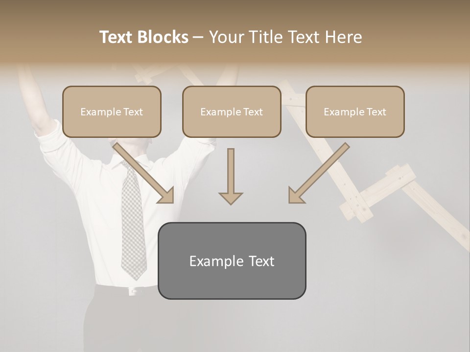 Market Man Cheering PowerPoint Template