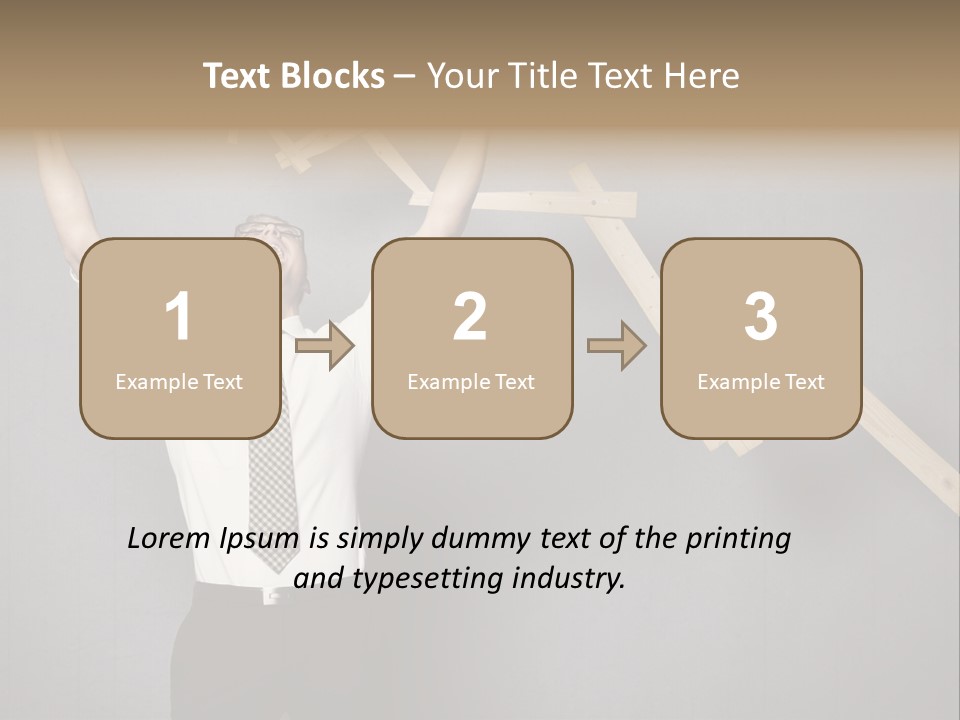 Market Man Cheering PowerPoint Template