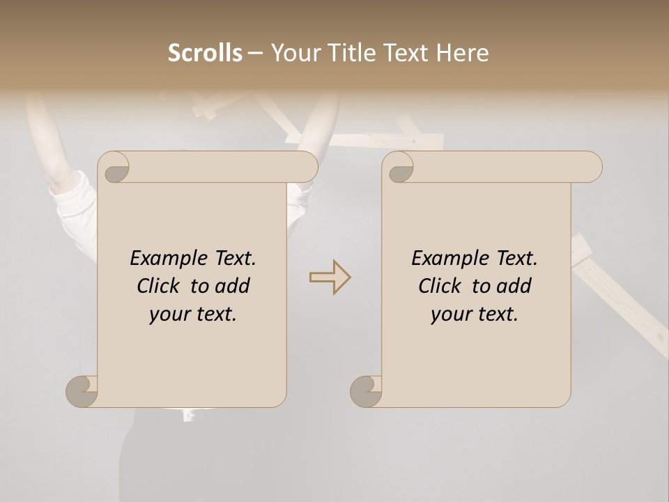 Market Man Cheering PowerPoint Template