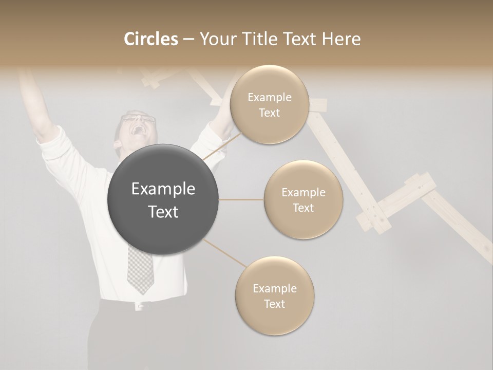 Market Man Cheering PowerPoint Template
