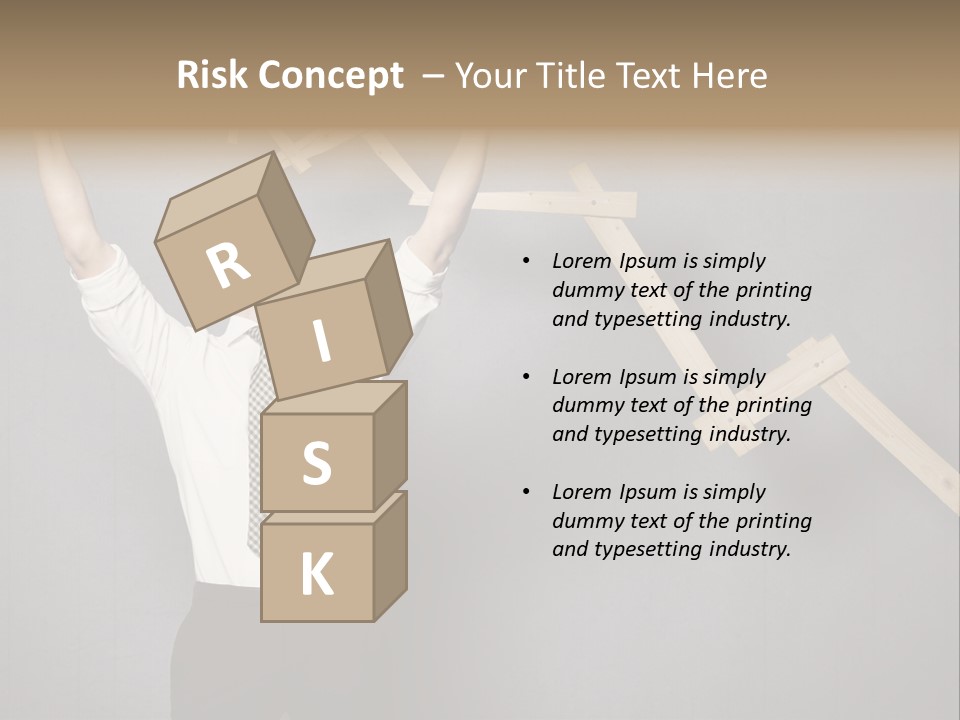 Market Man Cheering PowerPoint Template