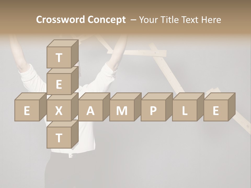 Market Man Cheering PowerPoint Template