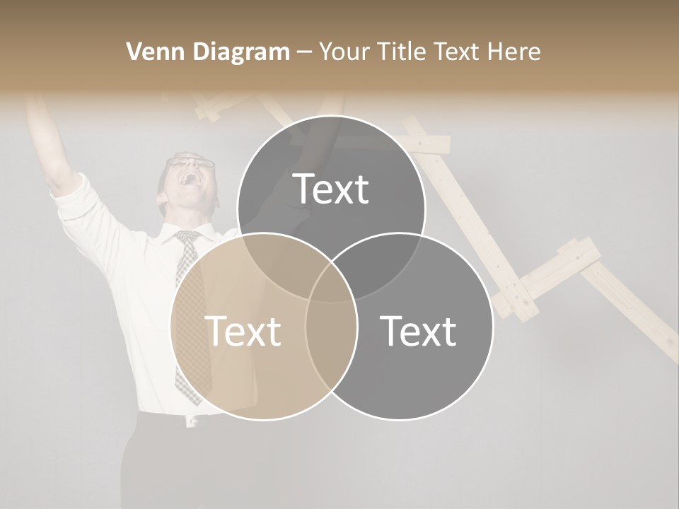 Market Man Cheering PowerPoint Template