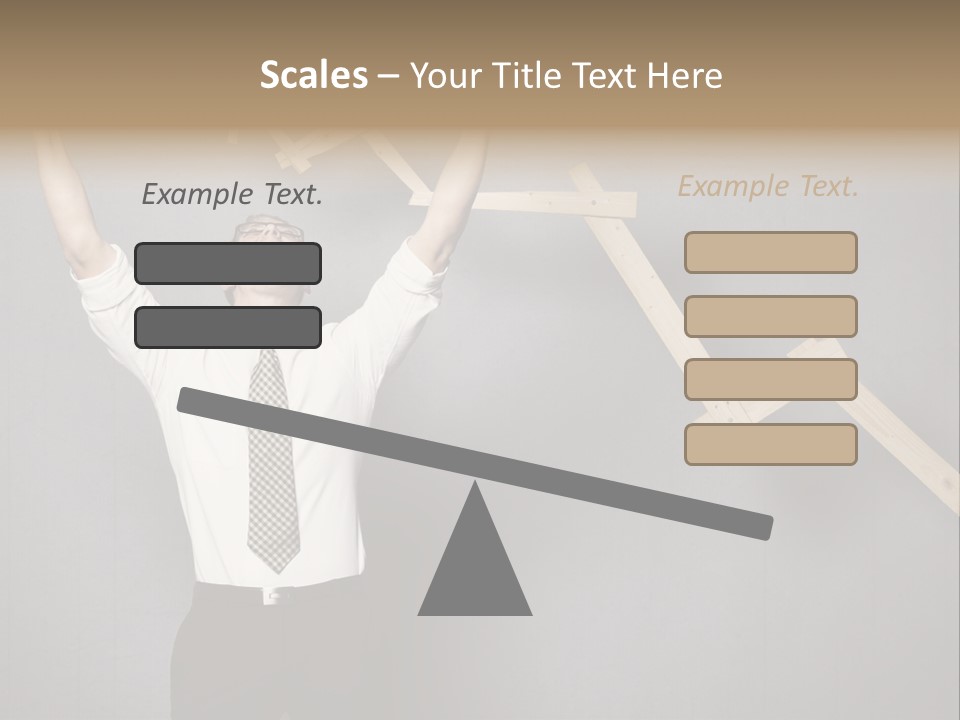 Market Man Cheering PowerPoint Template