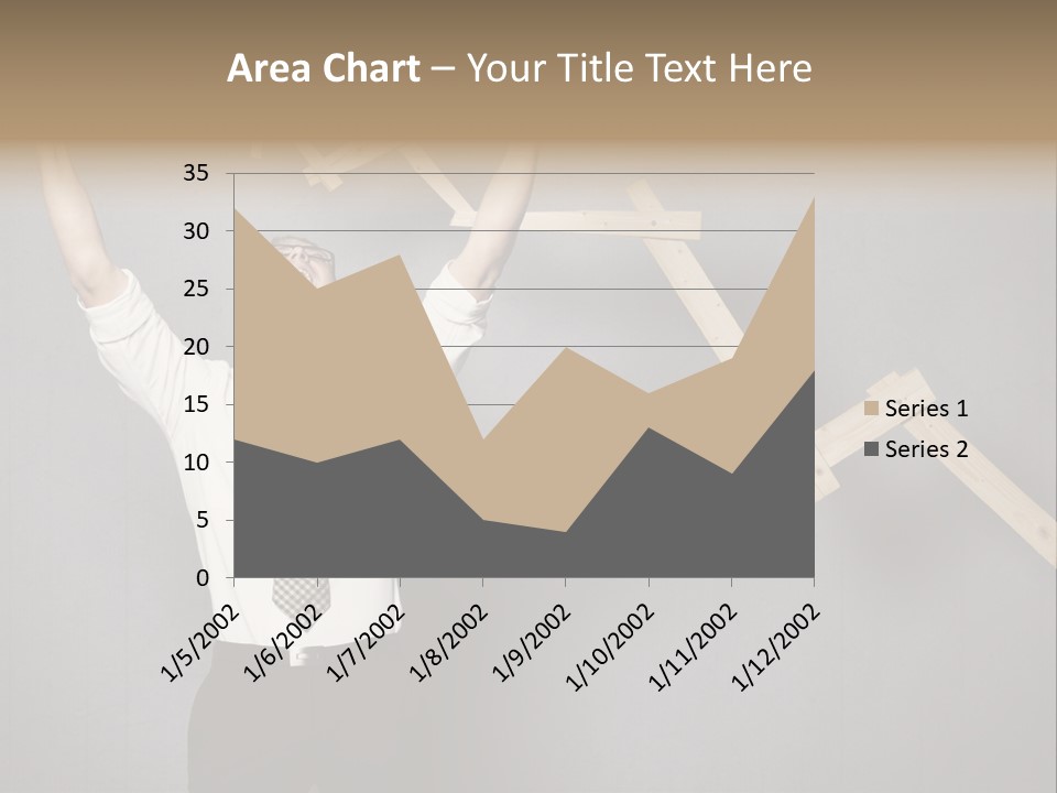 Market Man Cheering PowerPoint Template