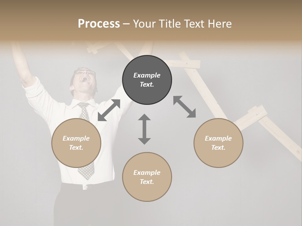 Market Man Cheering PowerPoint Template