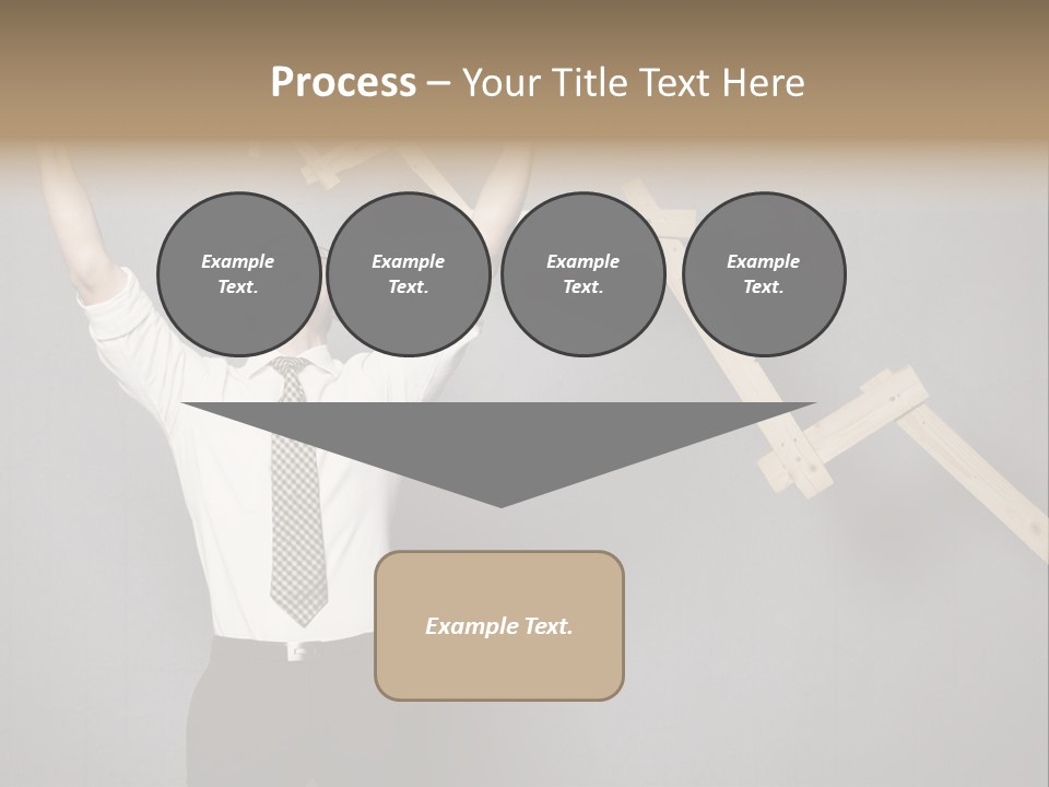 Market Man Cheering PowerPoint Template