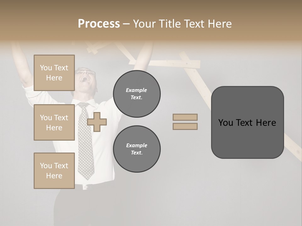 Market Man Cheering PowerPoint Template