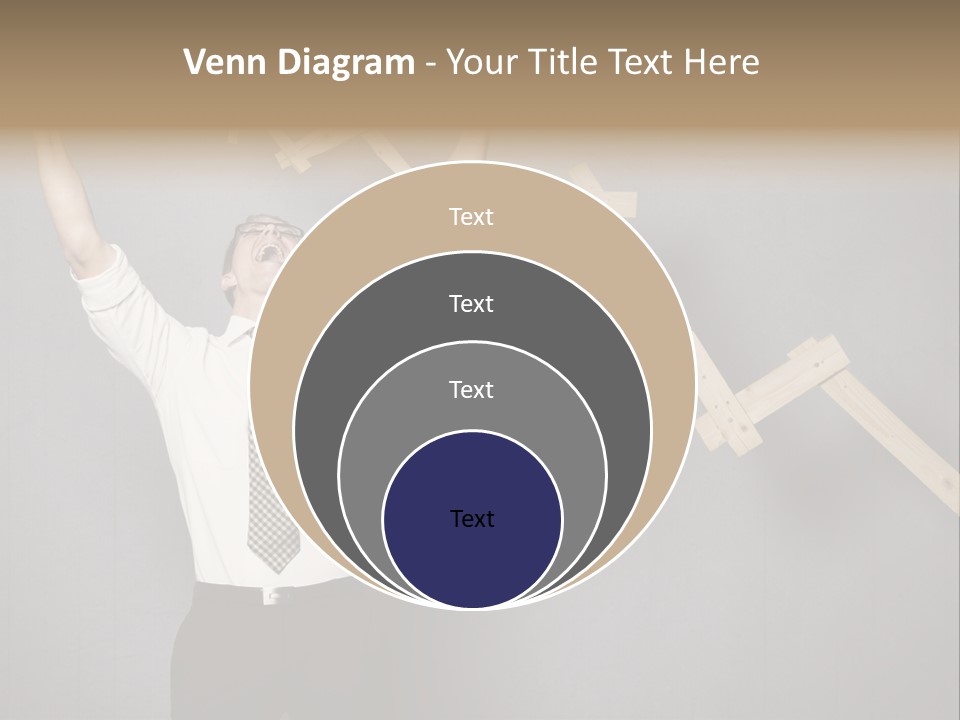 Market Man Cheering PowerPoint Template
