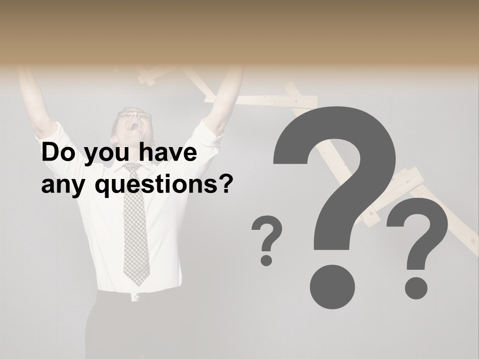 Market Man Cheering PowerPoint Template