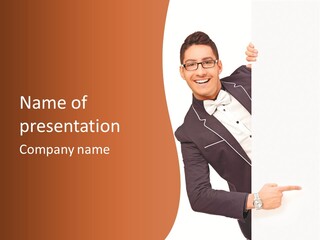 Looking Peep Isolated PowerPoint Template