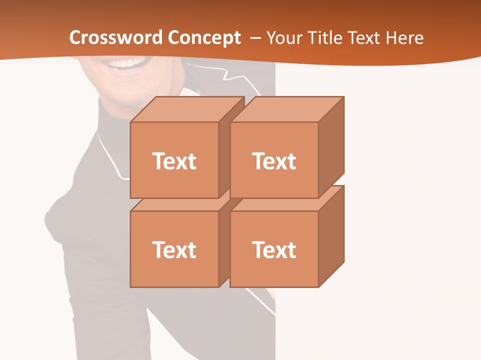 Looking Peep Isolated PowerPoint Template