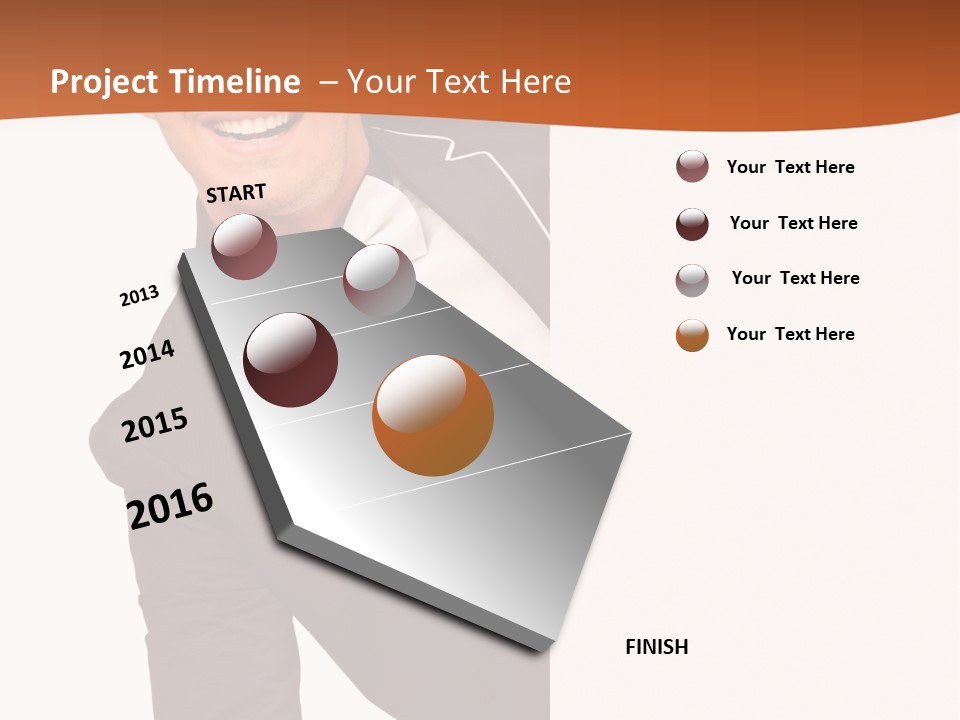 Looking Peep Isolated PowerPoint Template
