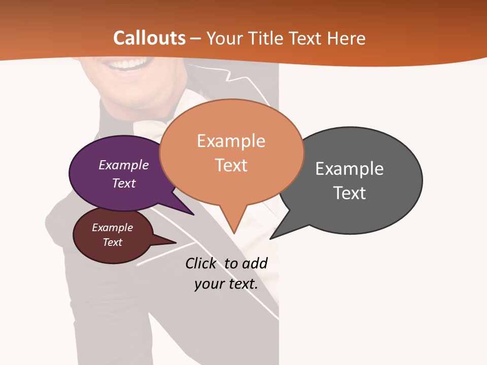 Looking Peep Isolated PowerPoint Template