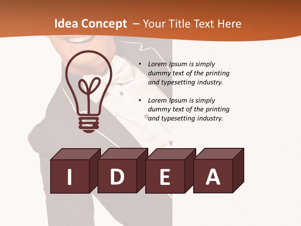 Looking Peep Isolated PowerPoint Template