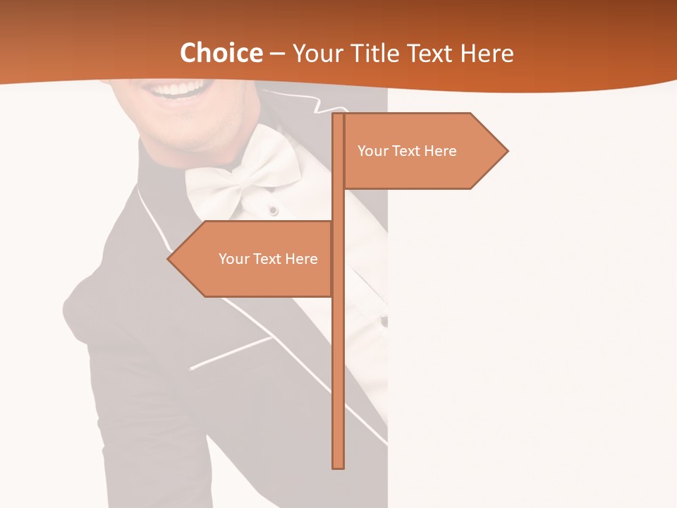 Looking Peep Isolated PowerPoint Template