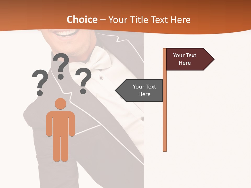 Looking Peep Isolated PowerPoint Template