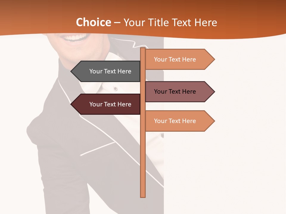 Looking Peep Isolated PowerPoint Template