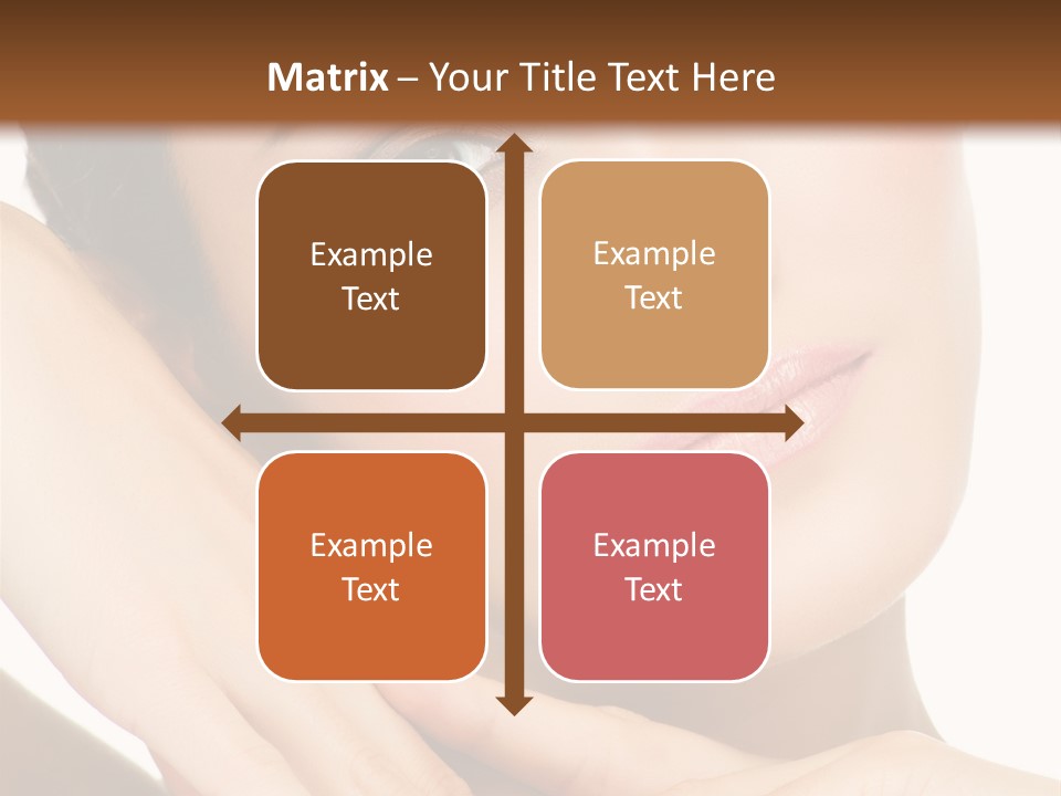 Face Female Isolated On White PowerPoint Template