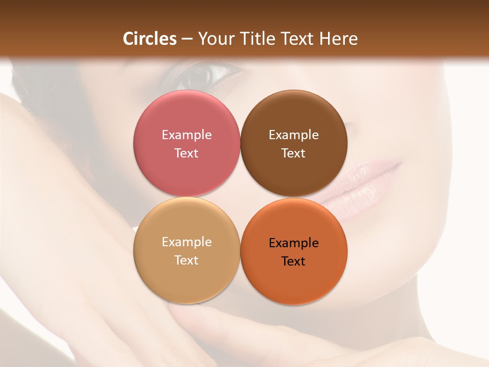 Face Female Isolated On White PowerPoint Template