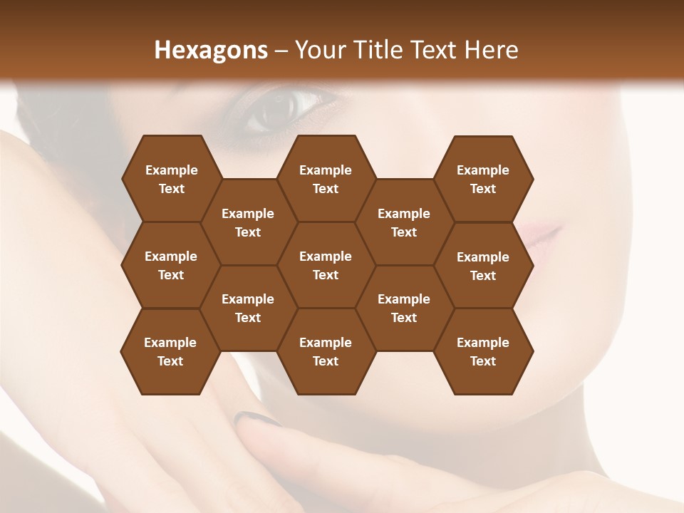 Face Female Isolated On White PowerPoint Template