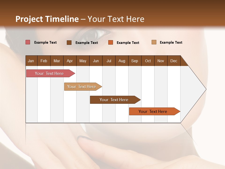 Face Female Isolated On White PowerPoint Template