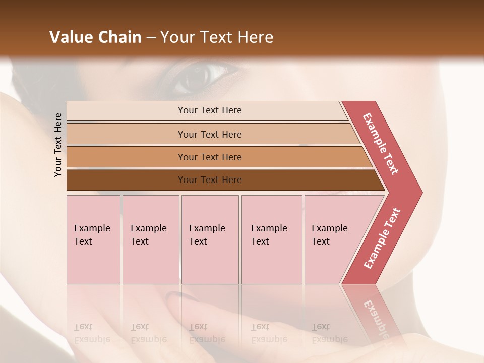 Face Female Isolated On White PowerPoint Template