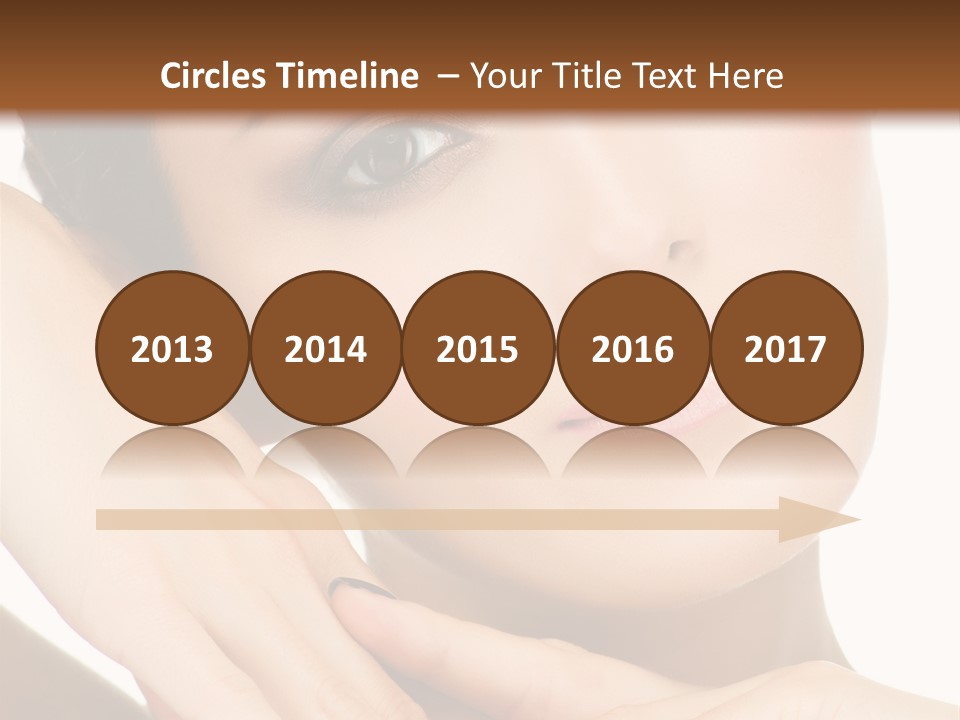 Face Female Isolated On White PowerPoint Template