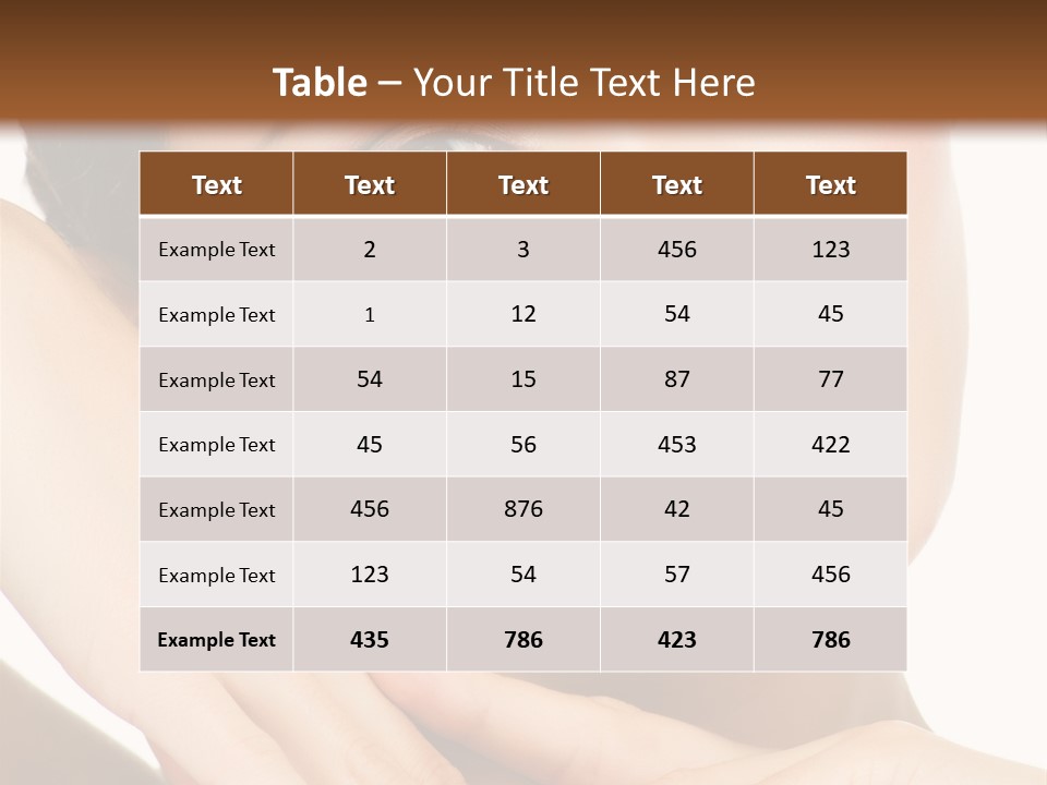 Face Female Isolated On White PowerPoint Template