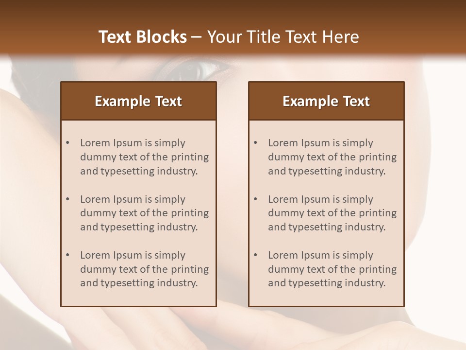 Face Female Isolated On White PowerPoint Template