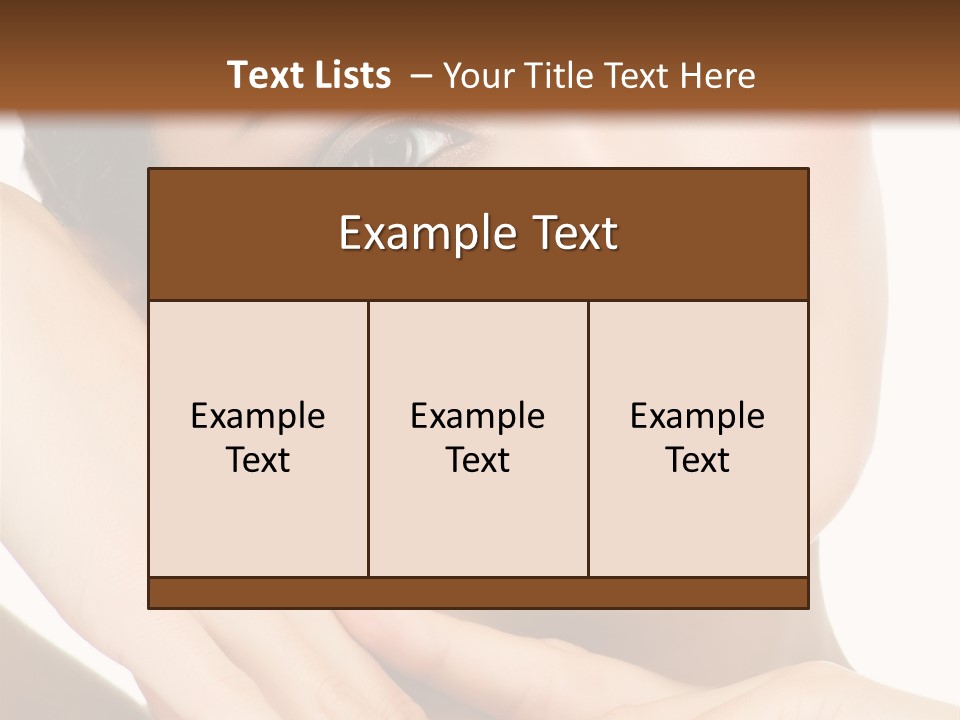 Face Female Isolated On White PowerPoint Template