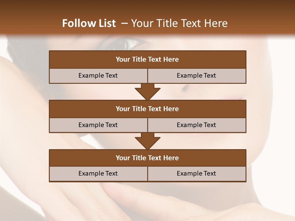 Face Female Isolated On White PowerPoint Template