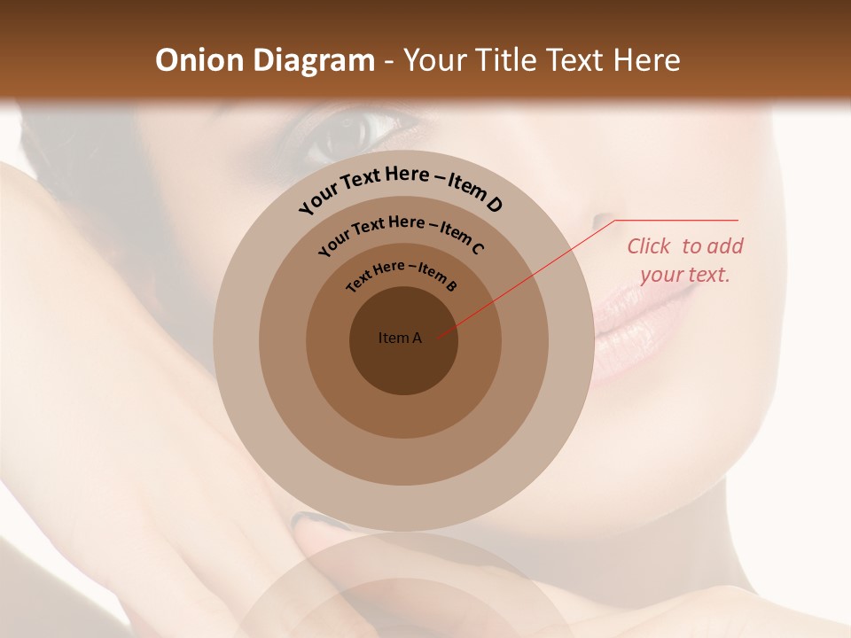 Face Female Isolated On White PowerPoint Template