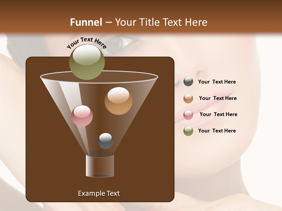 Face Female Isolated On White PowerPoint Template