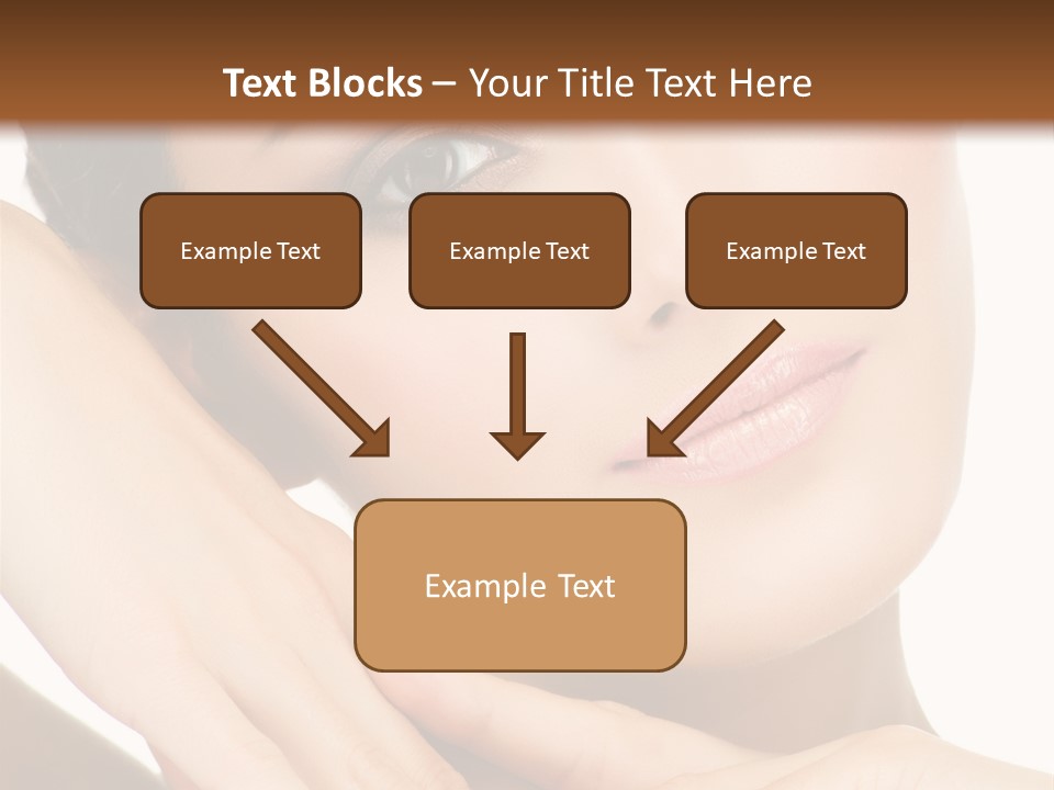 Face Female Isolated On White PowerPoint Template