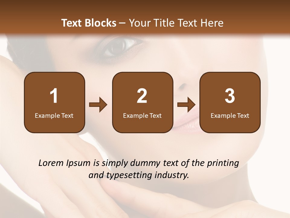 Face Female Isolated On White PowerPoint Template