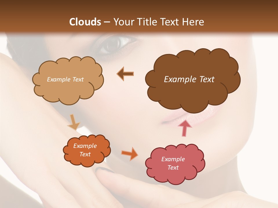 Face Female Isolated On White PowerPoint Template