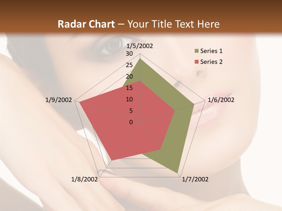 Face Female Isolated On White PowerPoint Template