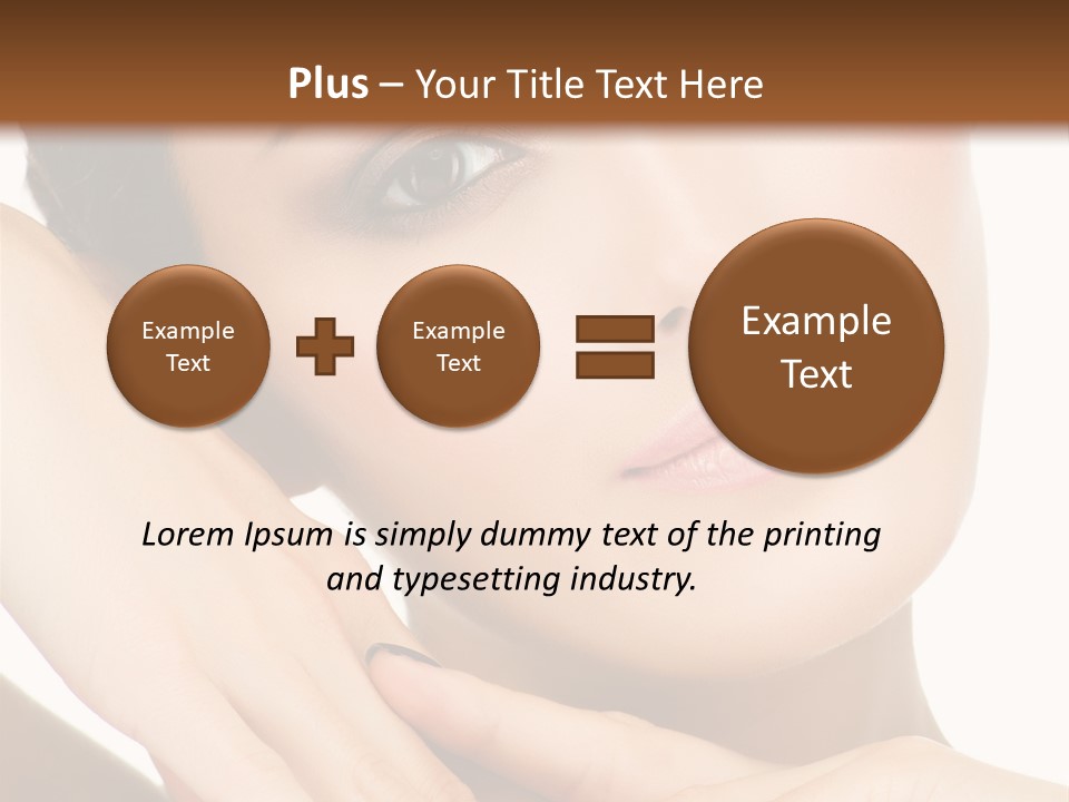 Face Female Isolated On White PowerPoint Template