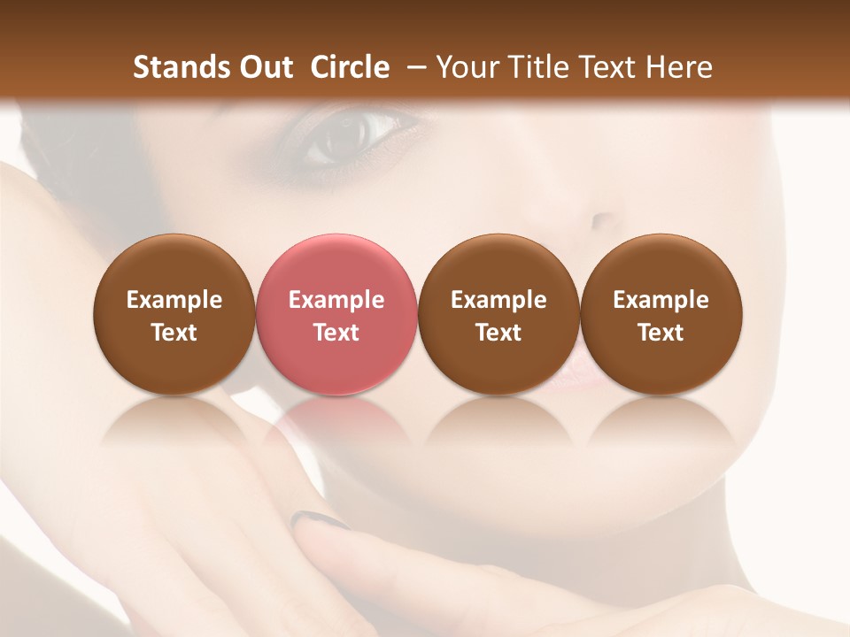 Face Female Isolated On White PowerPoint Template