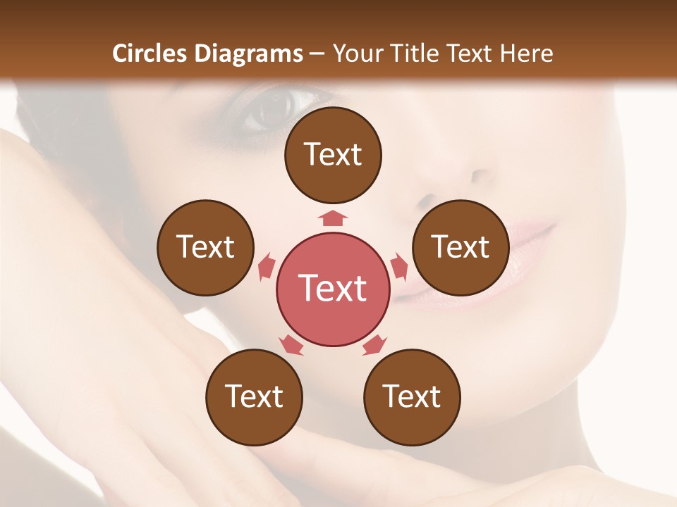 Face Female Isolated On White PowerPoint Template