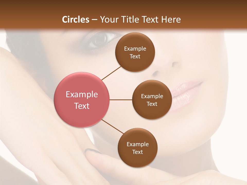 Face Female Isolated On White PowerPoint Template