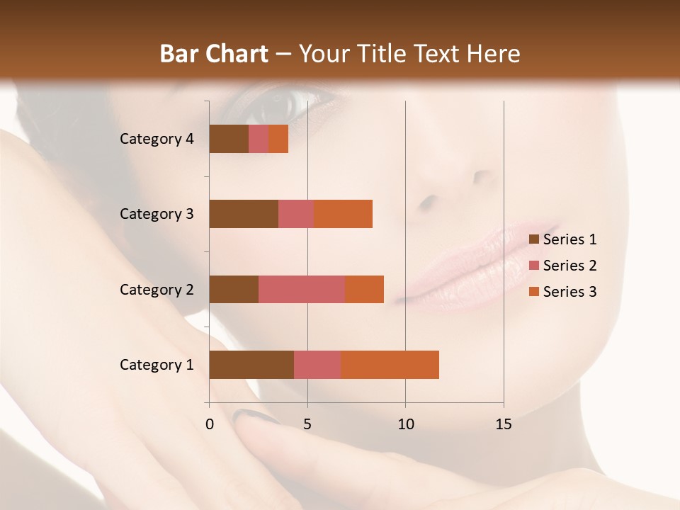 Face Female Isolated On White PowerPoint Template