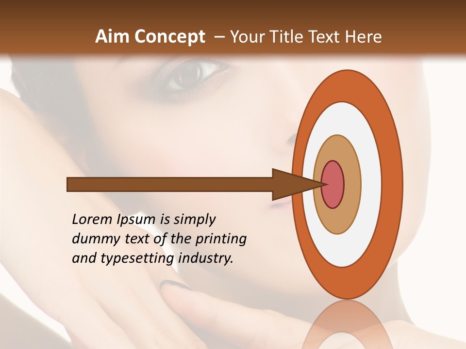 Face Female Isolated On White PowerPoint Template