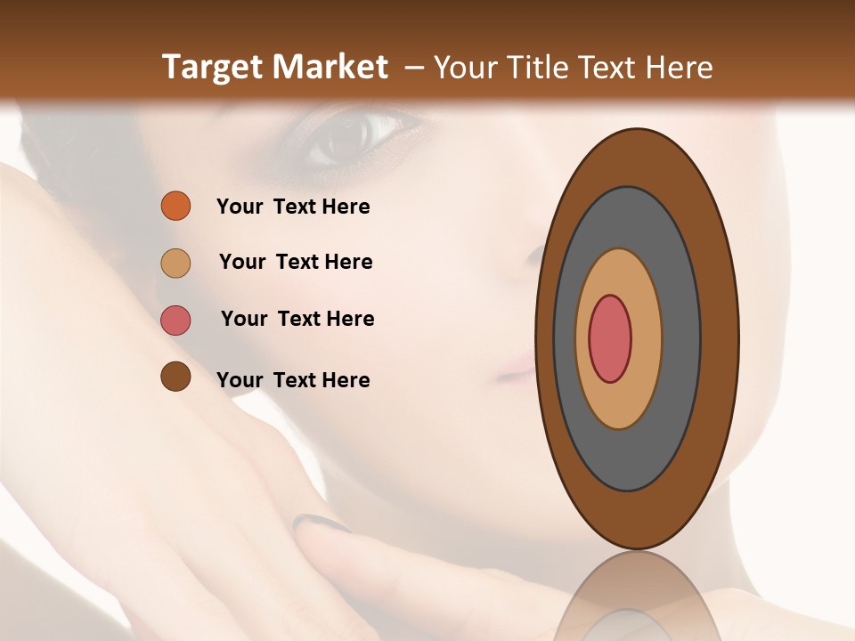 Face Female Isolated On White PowerPoint Template