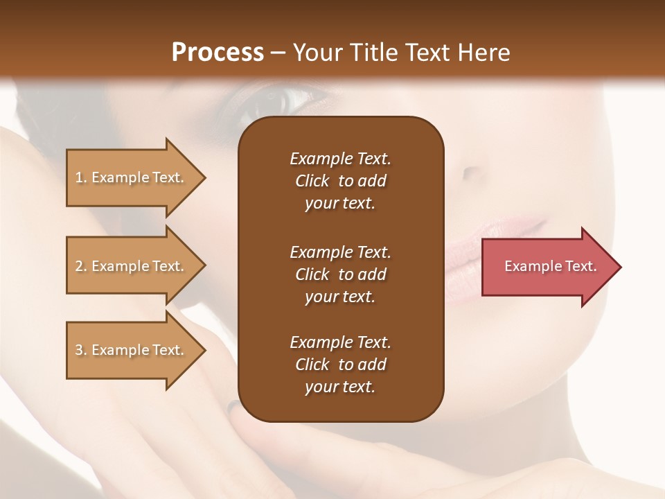 Face Female Isolated On White PowerPoint Template
