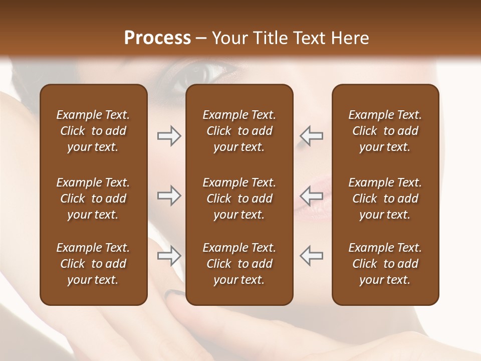 Face Female Isolated On White PowerPoint Template